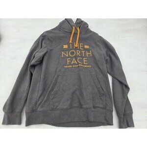 The North Face Mens Hoodie Sweatshirt Large Gray Pullover Graphic Logo READ